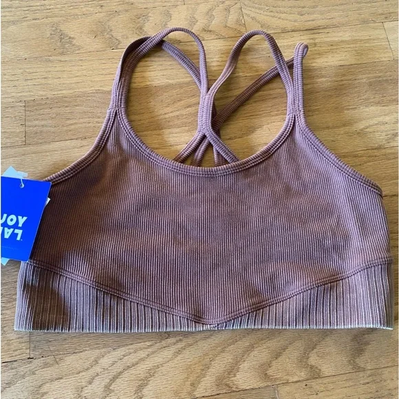 JoyLab Ribbed Seamless Sports Bra NWT Brown - Picture 5 of 6